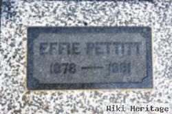 Effie J Pettit