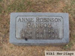 Annie D Robinson Ransom