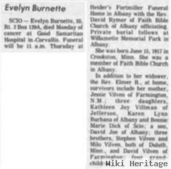 Evelyn G Vilven Burnette