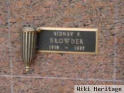 Sidney F Browder