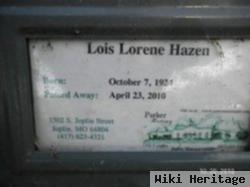 Lois Lorene Grissom Hazen