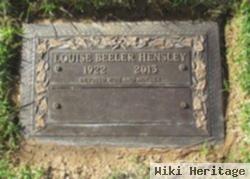 Louise B Beeler Hensley