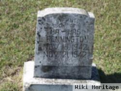 Infant Son Of Mr. & Mrs. L. Pennington