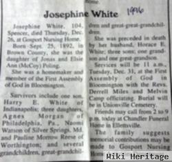 Josephine "josie" Poling White