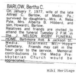 Bertha C Barlow