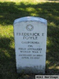 Frederick E Fowle