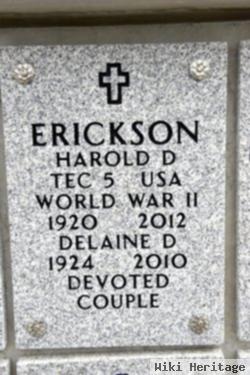 Harold D Erickson