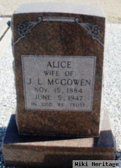 Alice Aretta Walker Mcgowen