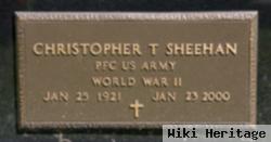 Pfc Christopher Thomas Sheehan