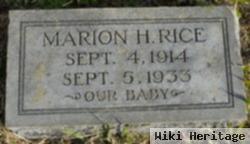 Marion H Rice