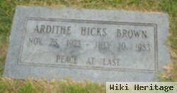 Ardithe Hicks Brown