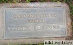 Mary Anna "mimi" Aycock Guthrie