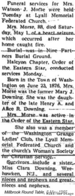 Mary J Downing Morse