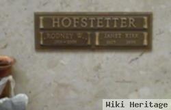 Rodney W Hofstetter