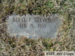 Beryl E Stevens