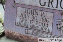 Pfc John P. Grigsby