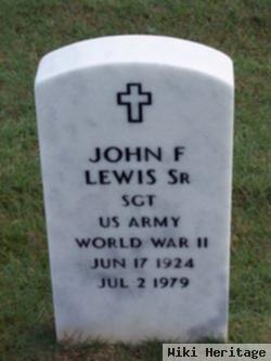 Sgt John F Lewis, Sr