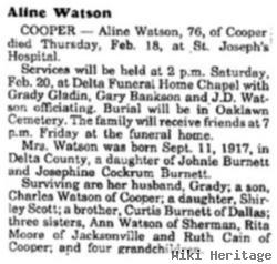 Aline Burnett Watson