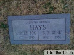G. E. "gene" Hays