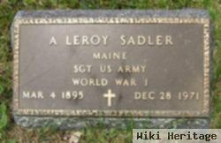 Sgt A Leroy "roy" Sadler