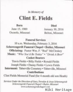 Clinten Eugene "clint" Fields