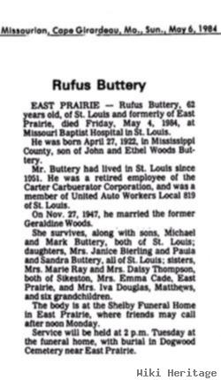 Rufus Verlon Buttery