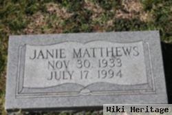 Janie Evelyn Matthews Nunn