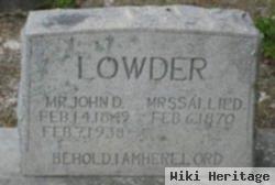 John D Lowder