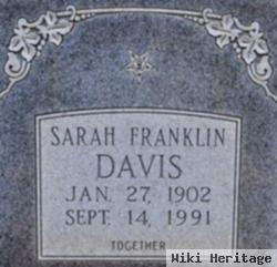 Sarah "sallie" Franklin Davis