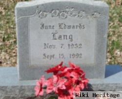 June Edwards Lang