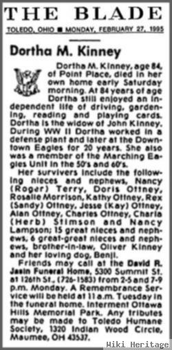 Dortha May Ottney Kinney