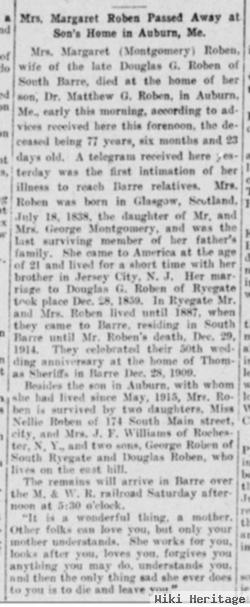 Margaret "maggie" Montgomery Roben