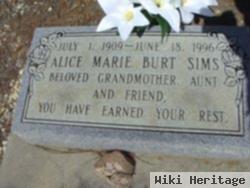 Alice Marie Burt Sims