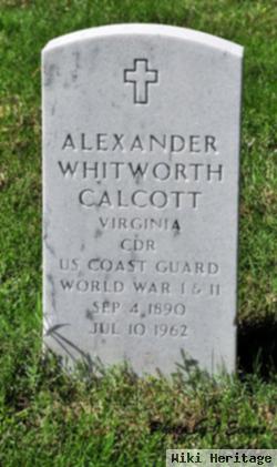 Cdr Alexander Whitworth Calcott