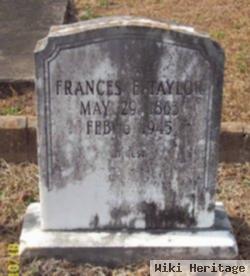 Frances Elizabeth "lizzie" Mcgee Taylor