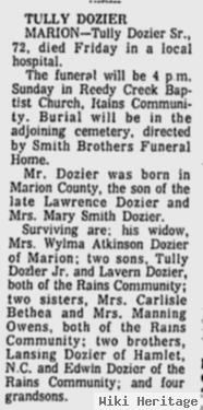 Tully Mack Dozier, Sr