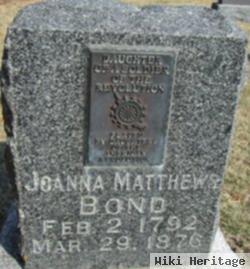 Joanna Matthews Bond