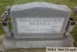 Willa Faye Goforth Bicknell