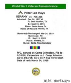 Pitzer Lee Hays