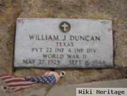 Pvt William Joseph "bill" Duncan