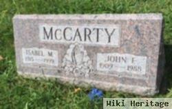 John F Mccarty