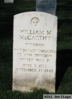 William M Mccarthy