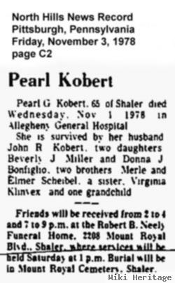 Pearl G Kobert