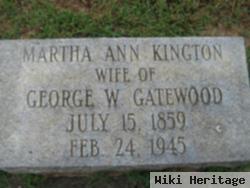 Martha Ann Kington Gatewood