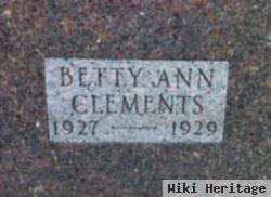Betty Ann Clements
