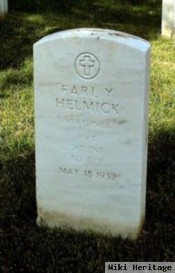 Pvt Earl Y Helmick