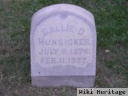 Sarah Delia "sallie" Hunsicker