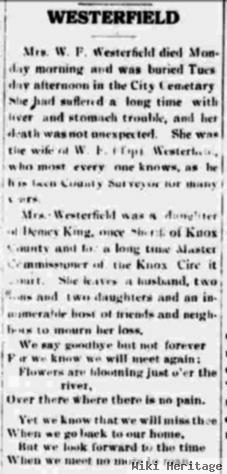 Mary E King Westerfield