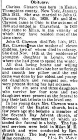 Clarissa Gleason Clawson