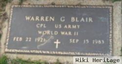 Warren G Blair